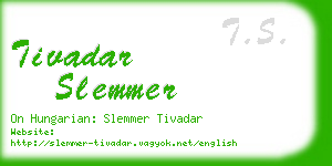 tivadar slemmer business card